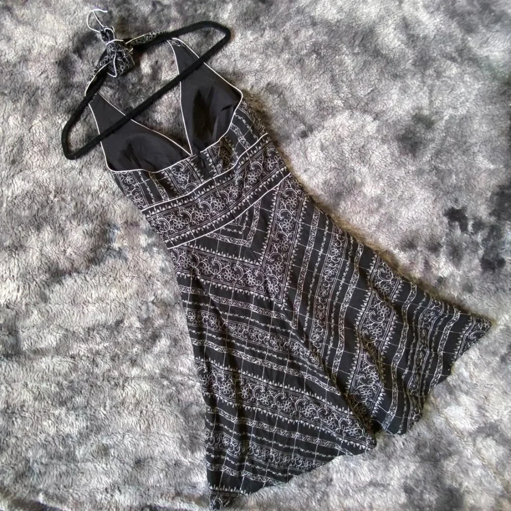 VTG Embroidered Halter Dress
